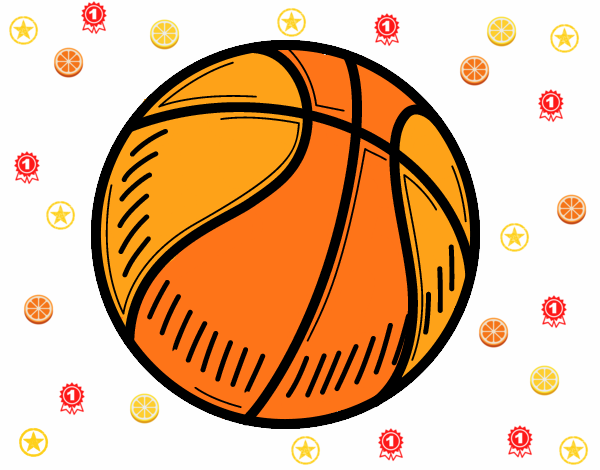Desenho A bola de basquete pintado por vitoria160