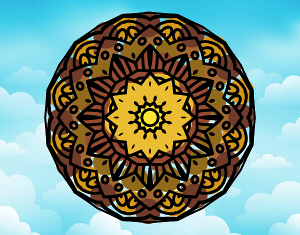 Desenho Mandala modernista pintado por ceciliaz
