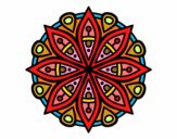 Desenho Mandala para a concentração pintado por JujuKB