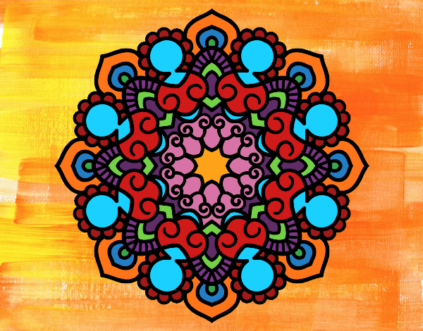 Desenho Mandala reunião pintado por JujuKB