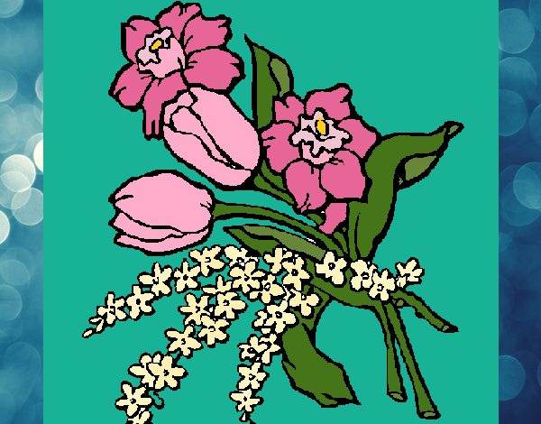 Desenho Ramo de flores pintado por Craudia