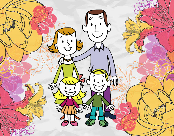 Desenho Uma família pintado por isalu