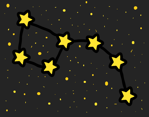 Desenho Constelação ursa maior pintado por ceciliaz