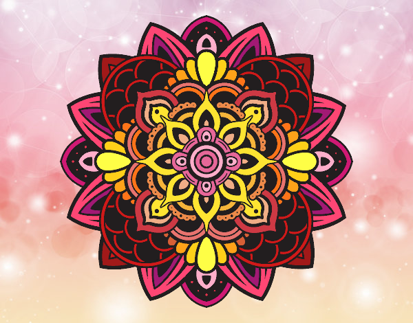 Desenho Mandala decorativa pintado por ceciliaz