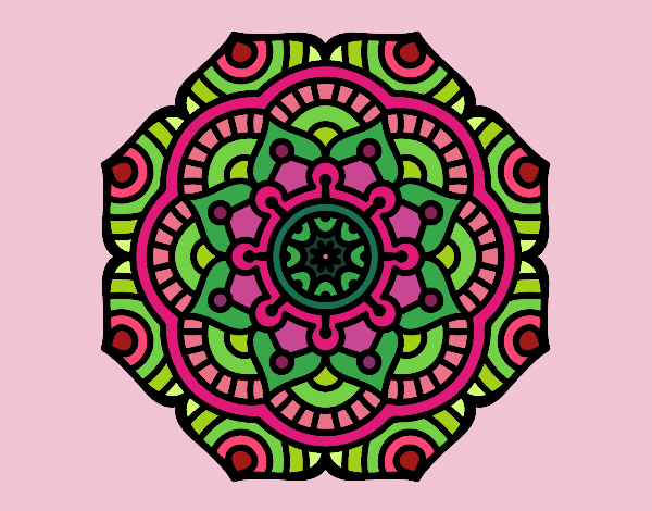 Desenho Mandala flor conceitual pintado por ceciliaz