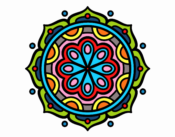 Desenho Mandala para meditar pintado por rosalina