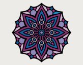 Desenho Mandala simetria simples pintado por guid