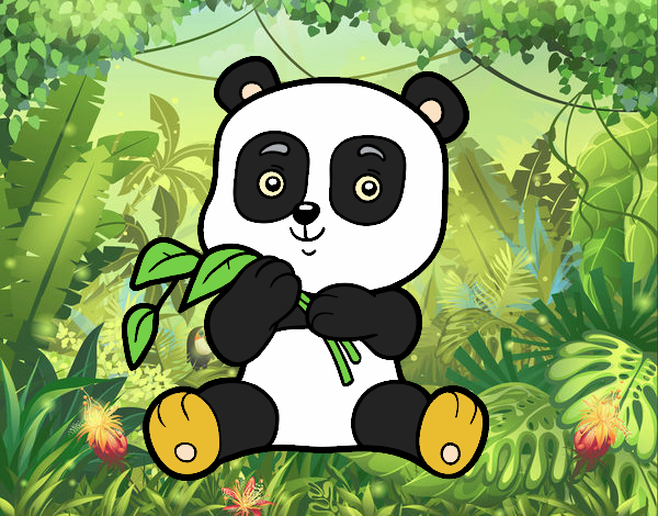 Desenho Um urso panda pintado por Bianca99