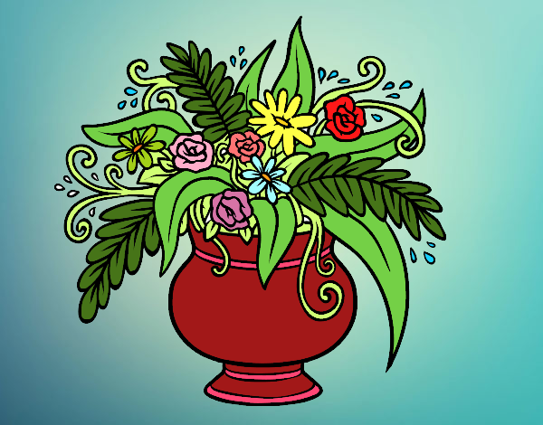 Desenho Um vaso com flores pintado por Bianca99