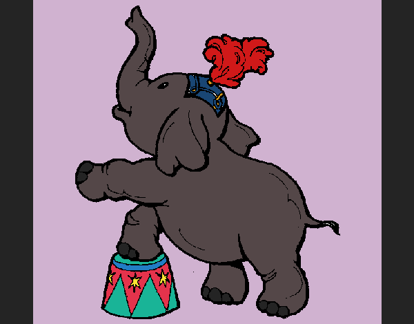Desenho Elefante pintado por guid