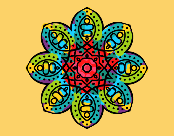 Desenho Mandala árabe pintado por ceciliaz