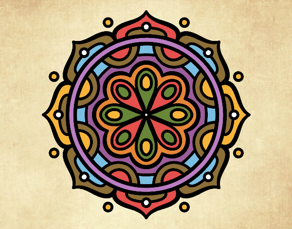 Desenho Mandala para meditar pintado por Craudia