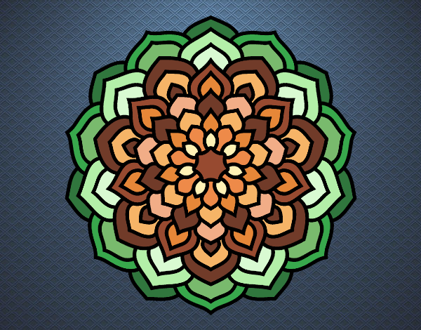 Desenho Mandala pétalas de flores pintado por kariiina