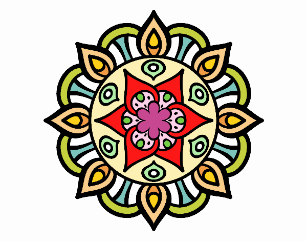 Desenho Mandala vida vegetal pintado por lauraaines
