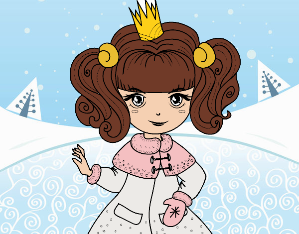 Desenho Princesa de inverno pintado por Craudia