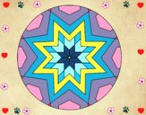 Desenho Mandala mosaico estrela pintado por Mayumicris