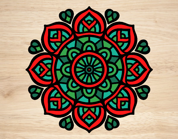 Desenho Mandala para a concentração mental pintado por caifas
