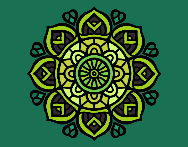 Desenho Mandala para a concentração mental pintado por caifas