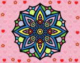 Desenho Mandala simetria simples pintado por Mayumicris
