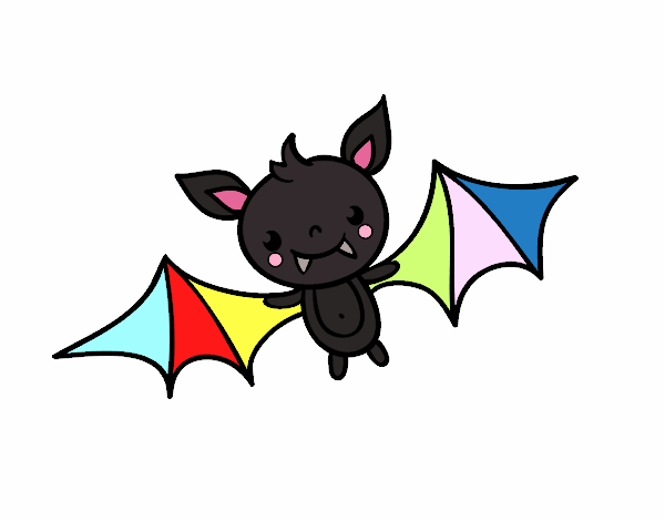 Desenho de Um morcego do Halloween para Colorir - Colorir.com