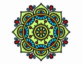 Desenho Mandala para relaxar pintado por analari