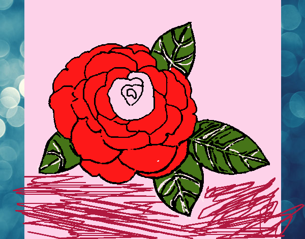 Desenho Rosa pintado por naildja