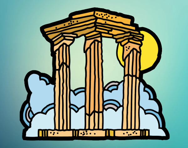Desenho Templo de Zeus Olímpico pintado por Craudia