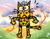 Desenho Um gato com bolinhas pintado por AndreM3