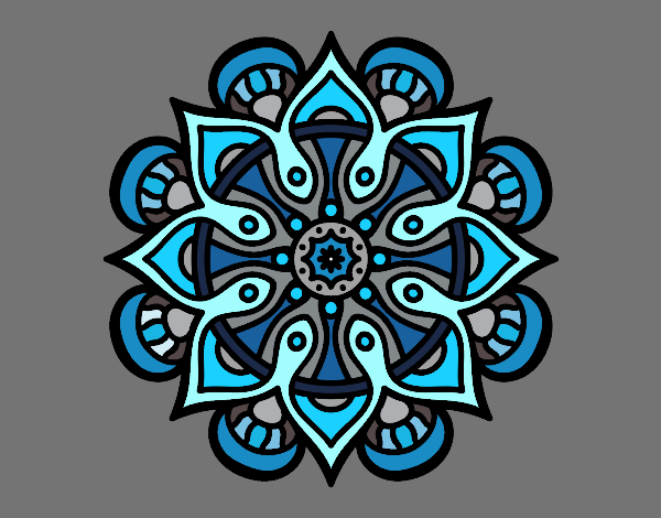 Desenho Mandala mundo árabe pintado por ludelry