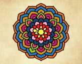 Desenho Mandala pétalas de flores pintado por rosalina