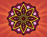 Desenho Mandala simetria simples pintado por caifas