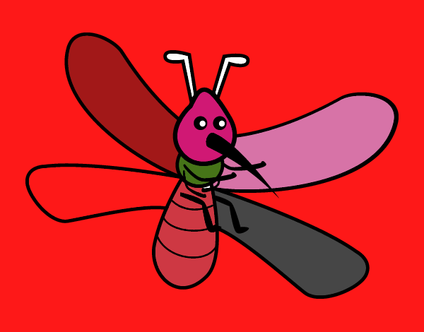 Desenho Mosquito com grandes asas pintado por Josemigue 
