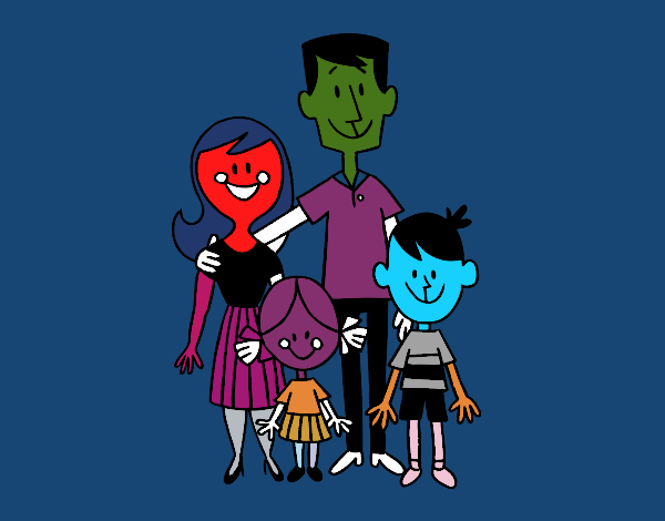 Desenho Uma família feliz pintado por Josemigue 