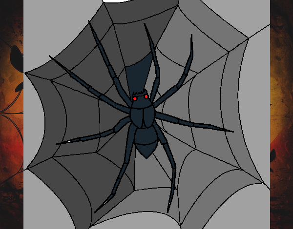 Desenho Aranha pintado por darkcorvo