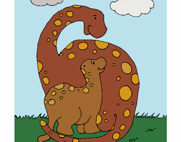 Desenho Dinossauros pintado por Craudia