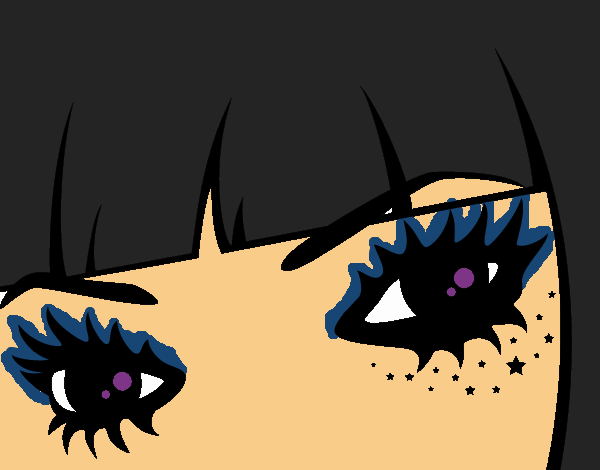 Desenho Emo olhos pintado por darkcorvo