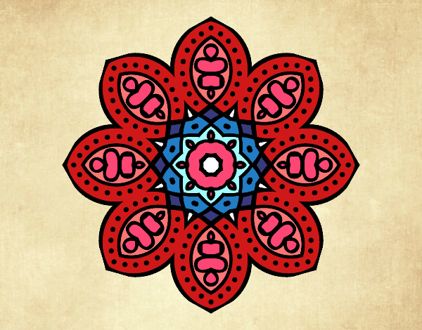 Desenho Mandala árabe pintado por Morais