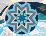 Desenho Mandala mosaico estrela pintado por ludelry