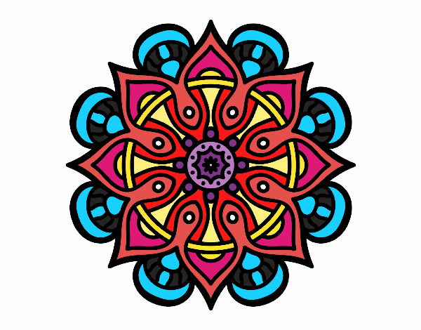 Desenho Mandala mundo árabe pintado por darkcorvo