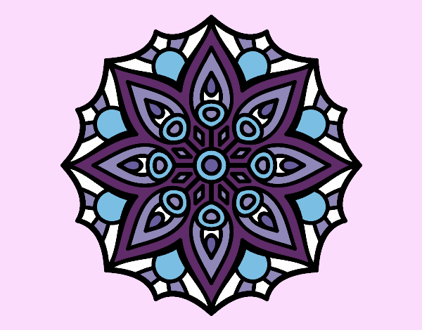 Desenho Mandala simetria simples pintado por Morais