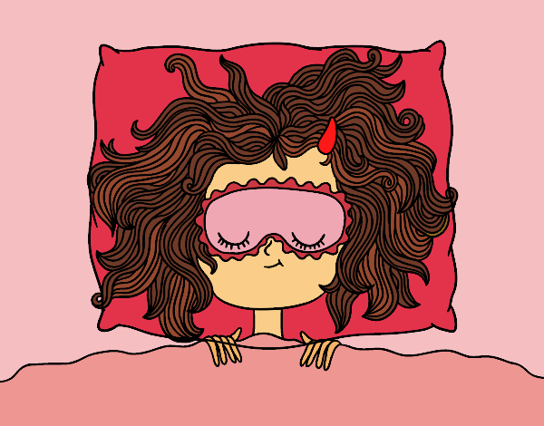 Desenho Menina de sono pintado por Morais