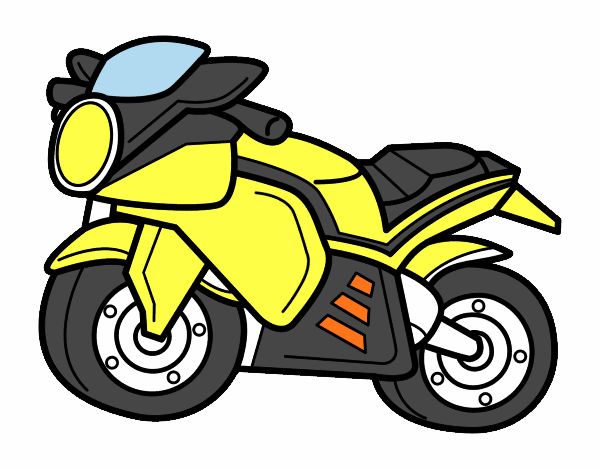Desenho de Moto esportiva pintado e colorido por Luisinho o dia 31