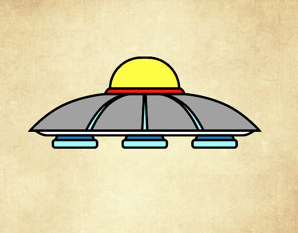 Desenho UFO aliens pintado por clauartes