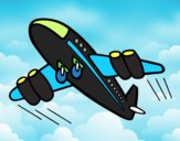 Desenho Aeroplano rápido pintado por martacampo