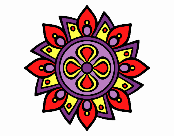 Mandala flor simple