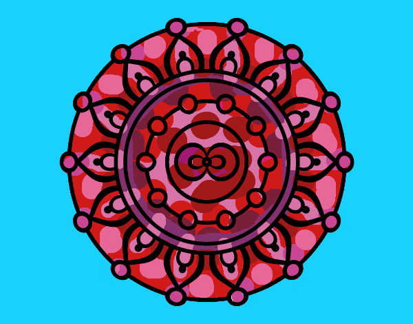 Desenho Mandala meditação pintado por caifas