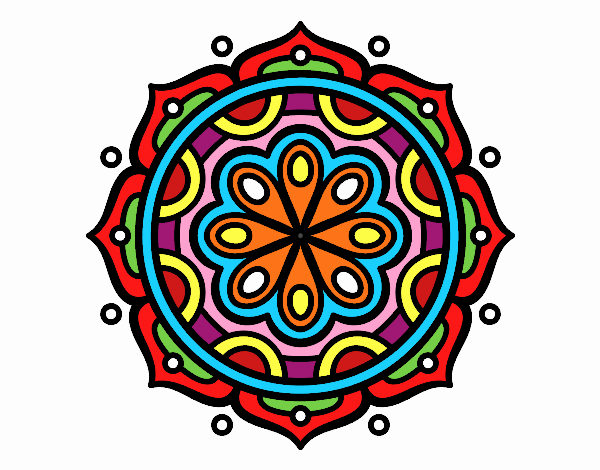 Desenho Mandala para meditar pintado por Any_403