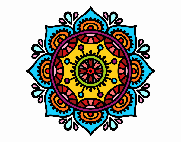 Desenho Mandala para relaxar pintado por Any_403