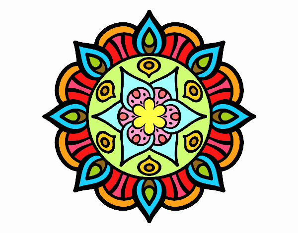 Desenho Mandala vida vegetal pintado por beatrizmor