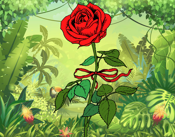 Desenho Uma rosa pintado por ANALUMA 